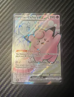Pokemon TCG Lillie's Clefairy ex 173/159 Journey Together Full Art Holo UR ENG - Image 2