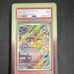 Pokemon TCG Pikachu 173/165 SV: Scarlet & Violet 151 Holo EN PSA 9 2023 - Image 1