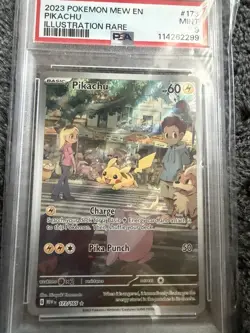 Pokemon TCG Pikachu 173/165 SV Scarlet & Violet 151 Holo PSA 9 English - Image 2