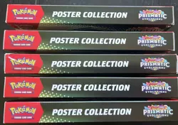 Pokemon Scarlet & Violet Prismatic Evolutions Poster Collection Lot of 5 Sealed - Image 1