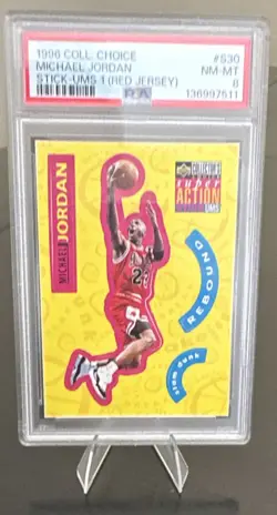 Upper Deck 1996-97 Collector's Choice Michael Jordan #S30 Stick-Ums PSA 8 - Image 1