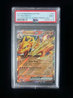 Pokemon TCG PSA 9 2024 English SV Promo Charizard ex Holo #161 - Image 1