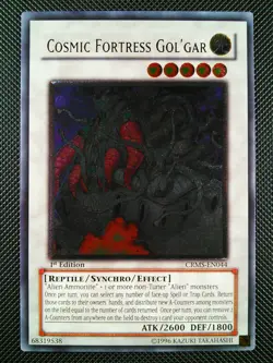 Cosmic Fortress Gol'gar CRMS-EN044 1st Edition Ultimate Rare YuGiOh - Image 1