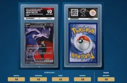 Pokemon TCG: Team Rockets Mewtwo 281/217 Ascended Hero ace 10 Perfect Subgrades - Image 3