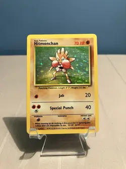 Hitmonchan HP Base Set Holo Rare Vintage Pokemon 7/102 WOTC 1999 - Image 1