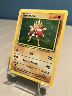 Hitmonchan HP Base Set Holo Rare Vintage Pokemon 7/102 WOTC 1999 - Image 3
