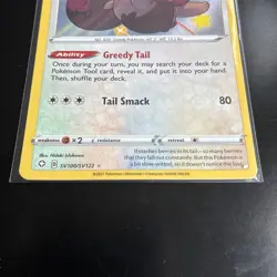 Pokemon - Greedent - SV100/SV122 - Shining Fates Shiny Vault - Holo NM - Image 3