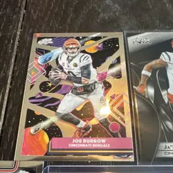 Topps Chrome/Chrome Black 2023 Bengals 5-Card Lot Burrow/Chase Star Clusters - Image 2