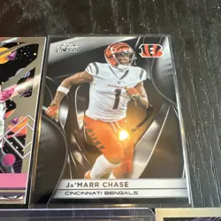 Topps Chrome/Chrome Black 2023 Bengals 5-Card Lot Burrow/Chase Star Clusters - Image 3