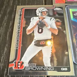Topps Chrome/Chrome Black 2023 Bengals 5-Card Lot Burrow/Chase Star Clusters - Image 4