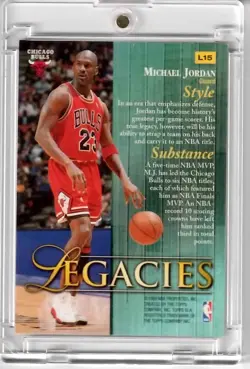 1998-99 Topps Michael Jordan Legacies SSP #L15 Bulls Beautiful Card Near Mint + - Image 2