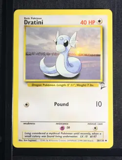 PSA 8 NEAR MINT-MINT 2000 Pokemon Game Base II #38 Dratini !!! - Image 4