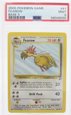 PSA 9 MINT 2000 Pokemon Game Base II #41 Fearow !!! - Image 1