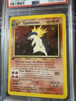 TYPHLOSION 2000 Pokemon Neo Genesis 1st Edition Holo PSA 8 NM - Image 2