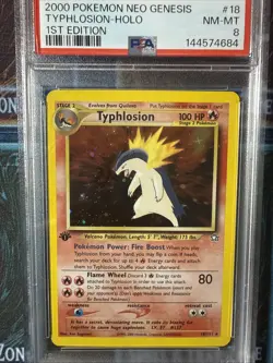 TYPHLOSION 2000 Pokemon Neo Genesis 1st Edition Holo PSA 8 NM - Image 4
