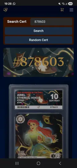 Disney Lorcana Whispers in the Well ARIEL Ethereal Voice 241/204 ICONIC ACE 10 - Image 2