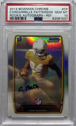2013 Bowman Chrome Cordarrelle Patterson Auto Refractor PSA 10 RC #CP - Image 1