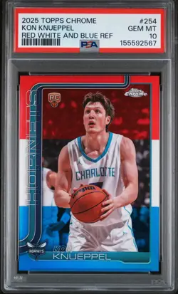 KON KNUEPPEL PSA 10 2025-26 TOPPS CHROME #254 RED WHITE & BLUE REFRACTOR RC 0954 - Image 1