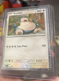 Snorlax 122 Sv: Scarlet & Violet Promo Cards Holo 🌀 On Bottom Left Border - Image 3
