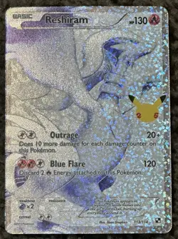 Pokemon 25th Anniversary Celebrations Classic Collection Holo Reshiram 113/114 - Image 1