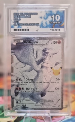 ACE 10 Reshiram 113/114 Celebrations: Classic Collection Holo Graded - Image 1