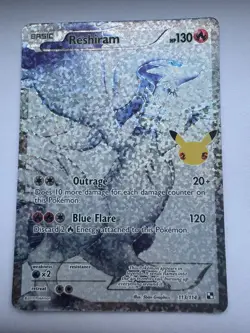 Pokemon TCG Reshiram Celebrations: Classic Collection 113/114 Holo Ultra Rare - Image 1