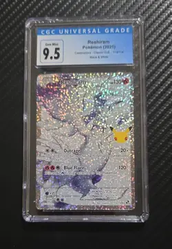 CGC 9.5 Reshiram 113/114 Celebrations: Classic Collection Holo - Image 1