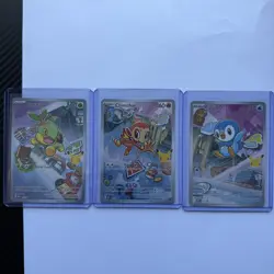 Turtwig, Chimchar, Piplup MEP 040, 041, 042 NM First Partner Illustration Promos - Image 1