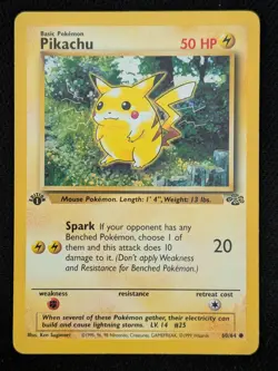 1st Edition Pikachu 60/64 Jungle WOTC 1999 Pokemon Card TCG - Image 1