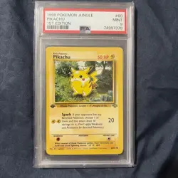 1999 Pokemon Jungle 1st Edition Pikachu 50 HP 60/64 #60 PSA 9 - Image 1