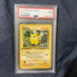 1999 Pokemon Jungle 1st Edition Pikachu 50 HP 60/64 #60 PSA 9 - Image 2