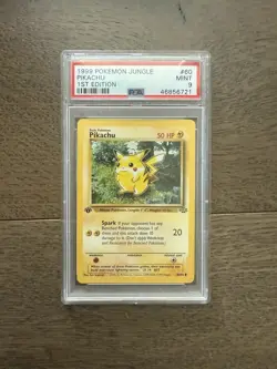 1999 Pokemon Jungle 1st Edition Pikachu #60/64 PSA 9 - Image 1