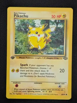 1st Edition Pikachu 60/64 Jungle WOTC 1999 Pokemon Card TCG - Image 1