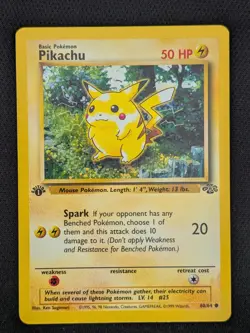 1st Edition Pikachu 60/64 Jungle WOTC 1999 Pokemon Card TCG - Image 1