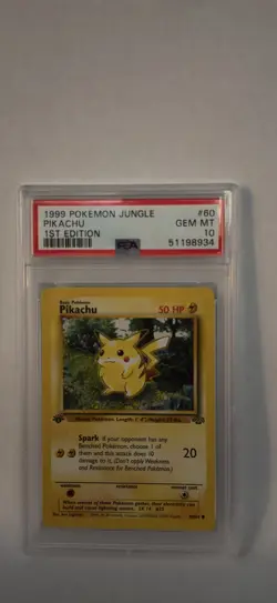 1999 Pokemon Jungle 1st Edition Pikachu #60/64 PSA 10 GEM MINT - Image 1