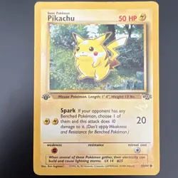 Pokemon Pikachu 1st Edition Jungle W Stamp Duelist Promo 60/64 1999 Ken Sugimori - Image 1