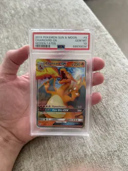 Pokemon TCG Sun & Moon Hidden Fates Charizard GX 9/68 PSA 10 Gem Mint - Image 1