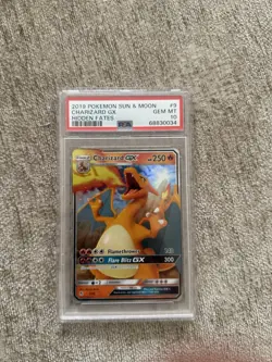 Pokemon TCG Sun & Moon Hidden Fates Charizard GX 9/68 PSA 10 Gem Mint - Image 3
