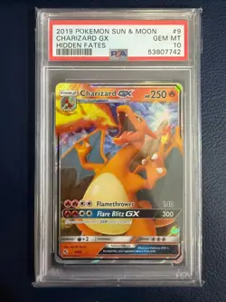 Charizard GX 9/68 Hidden Fates Pokemon PSA 10 - Image 1