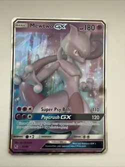 Mewtwo GX 31/68 Hidden Fates Set ULTRA RARE Pokemon Card Mint - Image 1