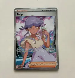 Pokemon TCG Tulip 244/182 SV04 Paradox Rift Ultra Rare Full Art Holo EN 2023 - Image 1