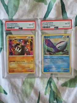 2011 Call Of Legends Groudon And Kyogre Holo Psa 8 6/95 & 12/95 Pokemon - Image 1