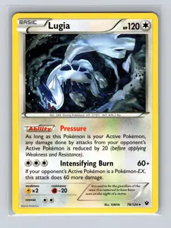 Lugia 78/124 Rare Fates Collide Pokemon Near Mint - Non Holo - Image 1