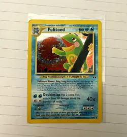 Pokemon TCG Politoed 8/75 Neo Discovery Holo Rare English 2000 - Image 1