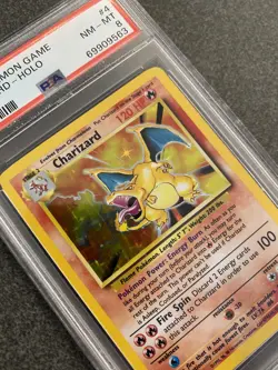 🔥 Charizard HOLO Base Set 1999 PSA 8 Near Mint NM 4/102 Pokemon Card - Image 3