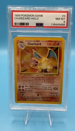 Pokemon Charizard 4/102 Base Set PSA 8 Holo 1999 WOTC 🔥 Clean Copy 🔥 New Cert - Image 1