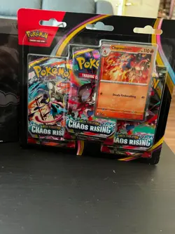 Pokemon TCG Pitch Black ETB + Chaos Rising Triple Booster Charmeleon Promo NEW - Image 3