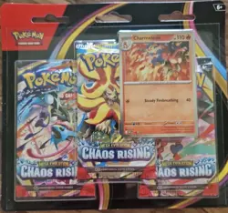 Pokemon TCG: Chaos Rising - 3 Pack Blister (+ Charmeleon Promo) - Sealed - Image 1