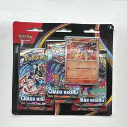 Pokemon TCG Mega Evolution—Chaos Rising 3-Pack Blister + Charmeleon Promo - Image 1