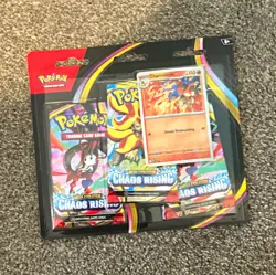Inpost only Pokemon TCG Mega Evolution Chaos Rising 3-Packs Charmeleon Promo - Image 1